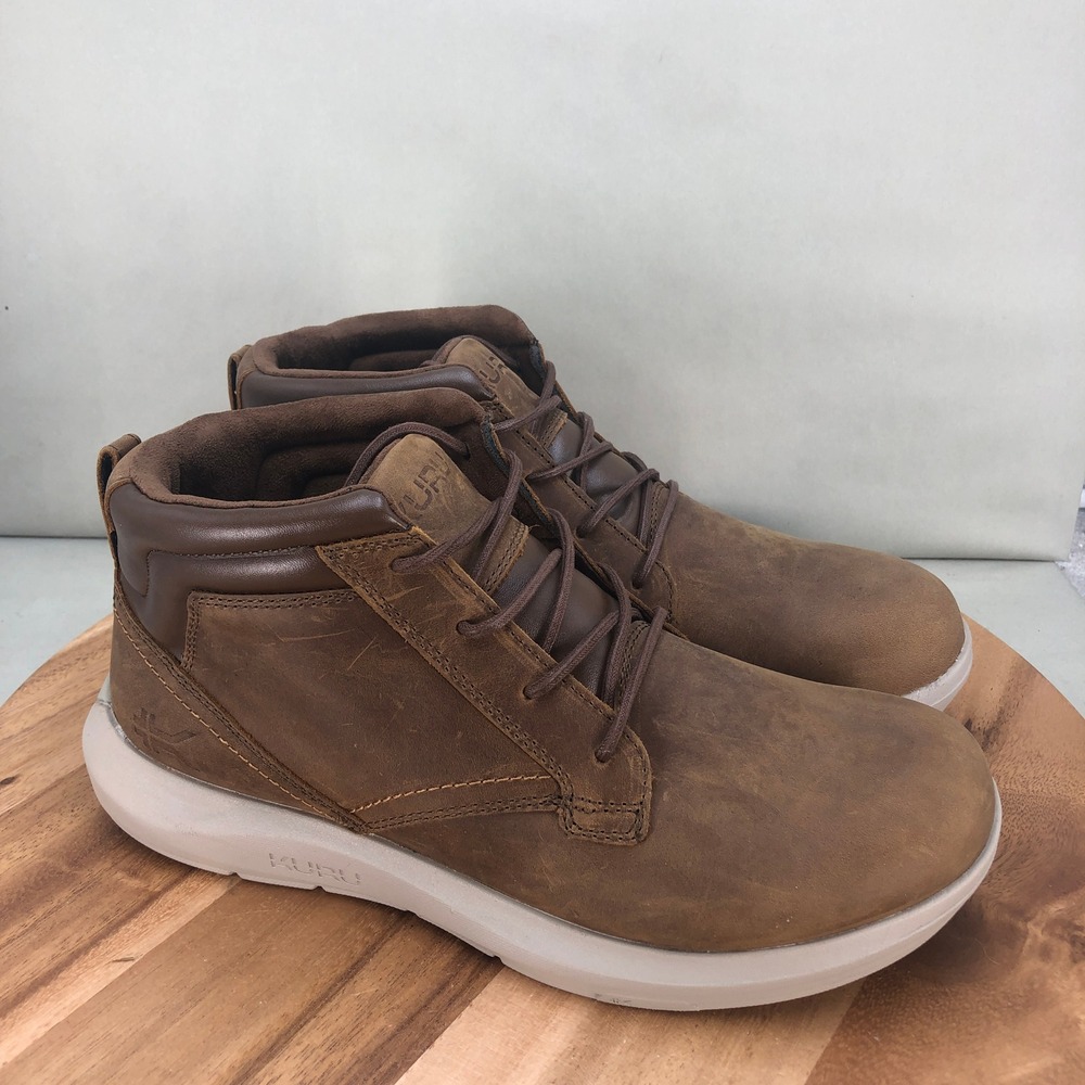 Kuru Draft Aalto Mens 11.5 Brown Leather Orthopedic Hiking Walking Boots Lace Up